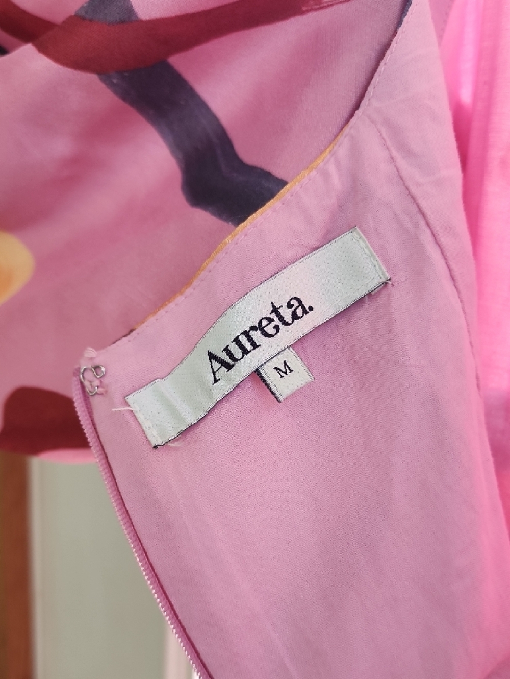 Anthropologie Pink Abstract Cutout Midi Dress - Picture 4 of 4